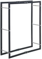 vidaXL Kaminholzregal Brennholzregal Schwarz 80&times;25&times;100 cm Stahl,...