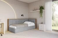 ALTDECOR Jugendbett SOVY (Jugendbett mit Bettkasten und Lattenrost, Polsterbett mit
