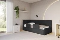ALTDECOR Jugendbett NORY (Jugendbett mit Bettkasten und Lattenrost, Polsterbett...