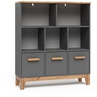 VitaliSpa&reg; B&uuml;cherregal Malia, Grau/Artisan/Artisan, 98.4 x 113.4 cm, 1-tlg.