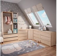 Vicco Kleiderschrank Elmo, Sonoma, 100 x 200 cm mit 2 Schubladen (1-St)