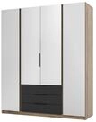 Masseno Dreht&uuml;renschrank CAGLIARI 200 cm Kleiderschrank mit Spiegel 4 T&uuml;ren...