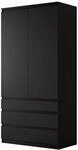 MIRJAN24 Kleiderschrank Malwa 2D3SZ (mit zwei Dreht&uuml;ren und drei Schubladen)
