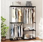 HOMCOM Stoffschrank Kleiderschrank mit Kleiderstange, Ablagen,...