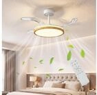 HOMCOM Deckenventilator mit Licht, 95 cm Durchmesser, LED Licht, einziehbare