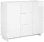 vidaXL Sideboard Sideboard Hochglanz Wei&szlig; 85,5 x 31 x 75 cm Holzwerkstoff (1...
