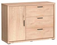 Masseno Kommode BRESSO 118 cm Sideboard mit 3 Schubladen und 1 T&uuml;ren...