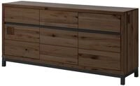 Massivmoebel24 Sideboard VILLANDERS (Massivholz), Kernbuche 175x45x85 tabacco...