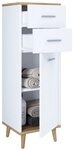VCM Kommode Dalosa B. 32 x T. 28 x H. 97 cm, Holz Kommode, schmales Sideboard...