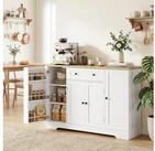 HOMCOM Sideboard K&uuml;chenschrank mit Schublade, Verstellbaren Regalen,...