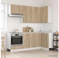 vidaXL H&auml;ngeschrank vidaXL K&uuml;cheneinheit LYON 8 stk. Sonoma-Eiche...