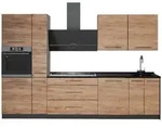 Vicco K&uuml;chenzeile Fame-Line, Goldkraft Eiche/Anthrazit, 310 cm, AP Anthrazit