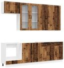 vidaXL H&auml;ngeschrank vidaXL K&uuml;cheneinheit KALMAR 8 stk. Altholz Holzwerkstoff