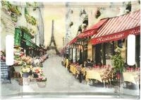 Lashuma Tablett Paris, Melamin, (1-tlg), Gl&auml;sertablett zum Servieren 38x27 cm...