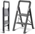 LuxusKollektion Tritthocker Leiter Aluminium Klappbar Handlauf Rutschfest 150kg