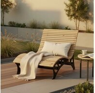 HOME DELUXE Doppelliege Wellenholzliege TAIGA, gefertigt aus L&auml;rchenholz,...