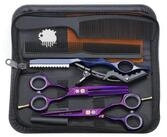 LuxusKollektion Haarschere Haarschere Set Lila 5,5 Zoll Profi Edelstahl