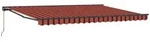 vidaXL Markise Manuell einziehbare Markise Orange, Schwarz und Gelb 5 x 3,5 m...