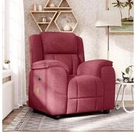 vidaXL Massagesessel, Massagesessel Weinrot Stoff