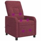 vidaXL Sessel Massage Relaxsessel Weinrot Stoff (1-St)