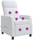 vidaXL Sessel Massage Relaxsessel Wei&szlig; Stoff (1-St)
