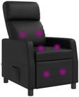 vidaXL Sessel Massage Relaxsessel Schwarz Kunstleder (1-St)