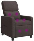 vidaXL Sessel Massage Relaxsessel Dunkelbraun Stoff (1-St)
