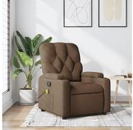 vidaXL Massagesessel, Massagesessel Braun Stoff