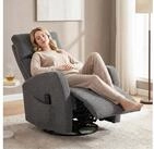 HOMCOM Massagesessel Fernsehsessel mit Liegefunktion, Wippfunktion, TV-Sessel