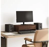 vidaXL Monitorst&auml;nder Monitorst&auml;nder mit Schubladen Braun Eichen-Optik...