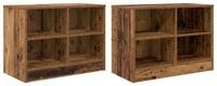 vidaXL B&uuml;cherregal 66 x 33 x 48 cm B&uuml;cherregal aus Spanplatte mit 4...