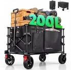 HOMECALL Bollerwagen Handwagen 200L XXL-Volumen mit praktischer K&uuml;hltasche