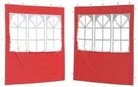 vidaXL Pavillon 200 x 195 cm Party Zelt Seitenteil 2er Set 200x195 cm Rot PE und