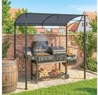 Outsunny Grillpavillon Grillpavillon wasserabweisend mit Gebogendach,...