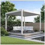 Weide Pergola Classic Pavillon Terrassen&uuml;berdachung Aluminium 3 x 3,6 M Ivory...