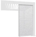 Weide Pavillonseitenteil Horizontale Lamellenwand Sichtschutz f&uuml;r Pergola Alu...