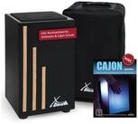 XDrum Cajon Cajon Primero Negra inkl. Cajonschule und Tasche, inkl....