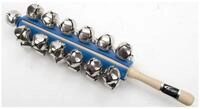 FAME Glocke,SB125 Sleigh Bells Tambourine 25 Glocken Holzgriff Stahl-Schellen...