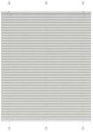 Rollo vidaXL Plissee Hellgrau 110x100 cm Stoffbreite 109,4 cm Polyester, vidaXL