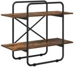 vidaXL B&uuml;cherregal 60 x 35 x 70 cm B&uuml;cherregal 2 Ebenen 60x35x70 cm PB