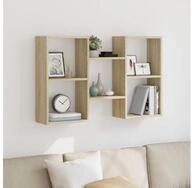 vidaXL Regal, Wandregal Sonoma-Eiche 96x18x60 cm Holzwerkstoff