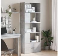 vidaXL B&uuml;cherregal, B&uuml;cherregal Betongrau 70x36x189 cm Holzwerkstoff