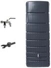 4rain Regentonne SLIM Regentonne Wandtank Komplett-Set 650 L, graphite grey,...