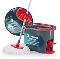 CLEANmaxx Wischmopp Power Wischmopp Komplettsett mit Zwei Kammer Filtersystem &
