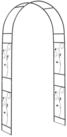 vidaXL Pergola Gartenbogen Schwarz 115 x 37 x 231 cm, (1-tlg)