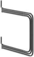 vidaXL Wanderreitsattel 167 x 865 x 86 cm Satteldeckenhalter mit 3 Armen Schwarz