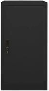 vidaXL Aktenschrank Sattelschrank Schwarz 53x53x105 cm Stahl
