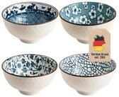 Intirilife Schale, Porzellan, (4-tlg), Japanisches Porzellan Geschirrset -...