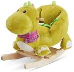 tectake Schaukelpferd Schaukeltier Dinosaurier, weicher Pl&uuml;schbezug, mit