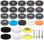 LuxusKollektion Schleifscheibe Polieraufsatz 174 Teile 75mm Klett 60-10000...